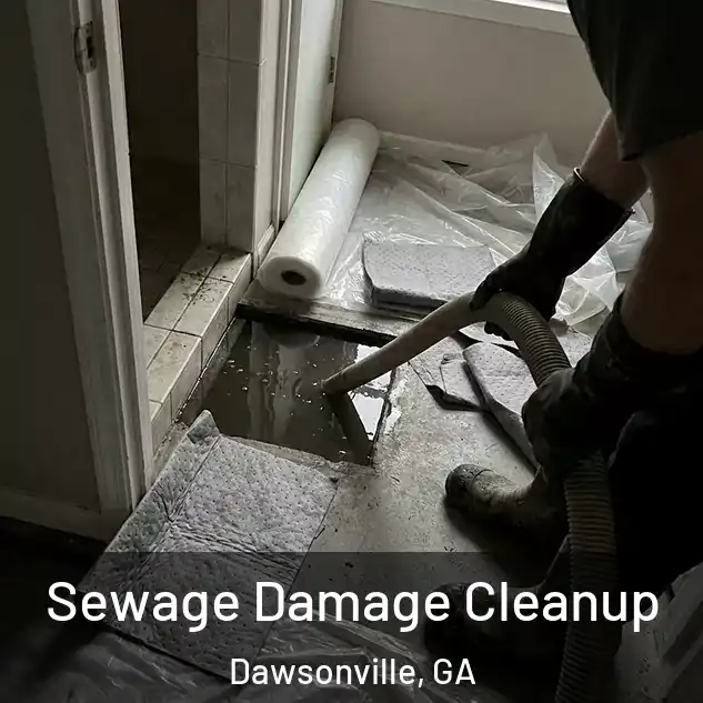  Sewage Damage Cleanup Dawsonville, GA